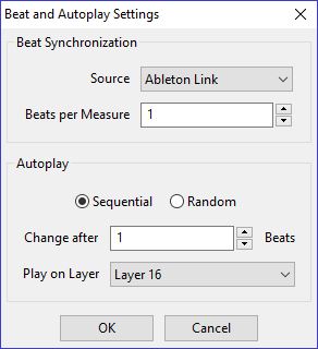 GrandVJ Autoplay Ableton Link